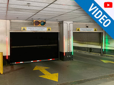 LED Parking Garage Door Monitoring Lights