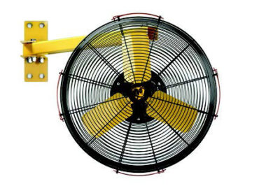 BAF Big Ass Fans directional fan AirEye column bar joists mount