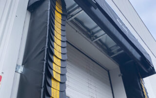 blue giant rain shroud dock canopy dock seal