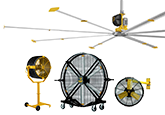 Big Ass Fans, HVLS Fans, Barrel Fans, Pedestal Fans, Mounted Fans & Air Filtration