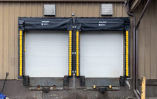 Blue Giant Adjustable Head Curtain Dock Seals BG200 Calgary Famers' Market loading dock after
