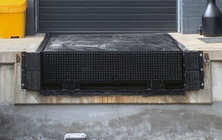 Etobicoke warehouse After New Blue Giant heavy-duty Hydraulic Dock Leveler workhorse rust resistant powder coated black