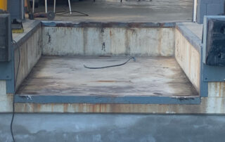 Etobicoke warehouse During Removed rusted dock and cleaned dock pit re/re