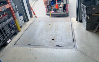 mechanical dock leveler plate loading dock preventive maintenance PMP After - Position 1 – Dock - New brush weather seal installed.